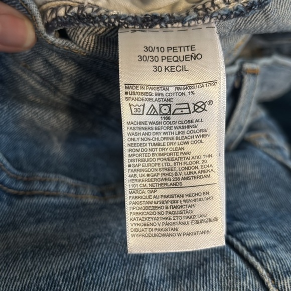 Gap High Rise Stride Wide-Leg Ankle Jeans Sz 30/10P Medium Indigo Wash Cotton - Picture 7 of 8